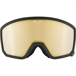 ALPINA  Scarabeo Hicon Mirror Cylindrical - Μάσκα Ski/Snowboard - Black matt/Yellow
