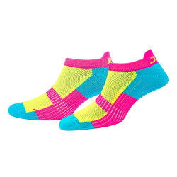 P.A.C. SP 1.0 Sport Footie Active Short - Sports Socks - Neon Multicolor
