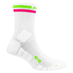 P.A.C. SP 3.2 Sport Recycled Stripes 2xPack - Sports Socks - White/Neon Stripes