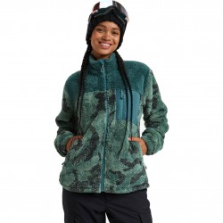 ROXY Alabama Print- Full zip Fleece for Women - Lily Pad Sketch Book