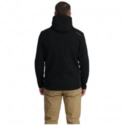 Spyder Bandit Hooded - Ανδρικό τεχνικό φλίς - Black