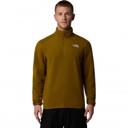 THE NORTH FACE Men's 100 Glacier 1/4 Zip Fleece - Moss Green