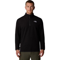 THE NORTH FACE Men's 100 Glacier 1/4 Zip Fleece - TNF Black-NPF