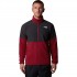 THE NORTH FACE Men's Glacier Heavyweight Full-Zip - Ανδρική ζακέτα Fleece - Garnet Red-Asphalt Grey