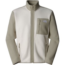 THE NORTH FACE Men's Yumiori Full-Zip Fleece Jacket - White Dune/Clay Grey