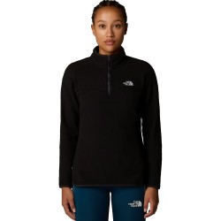 THE NORTH FACE Women's 100 Glacier 1/4 Zip Fleece - TNF Black-NPF