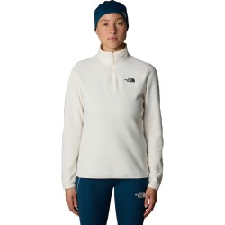 THE NORTH FACE Women's 100 Glacier 1/4 Zip Fleece - White Dune-NPF