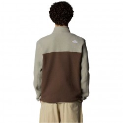 THE NORTH FACE Men's Yumiori 1/4 Zip Fleece - Smokey Brown/Clay Grey/-Summit Gold