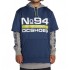 DC Dryden 2 - Technical Double Layer Hoodie for Men - Dress Blues