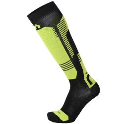 MICO 112 Light weight Natural Merino - Κάλτσες ski - Black Yellow fluo