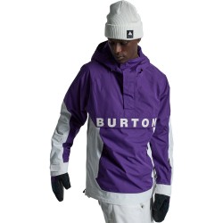 Burton Frostner 2L Anorak 10K- Shell Snow Jacket for Men - Imperial Purple/Stout White