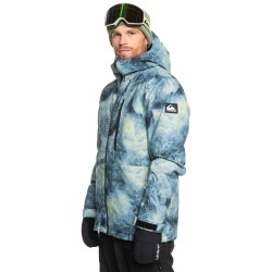 QUIKSILVER Mission Printed 3 - Ανδρικό Snow Jacket - Space Stone Celery Green