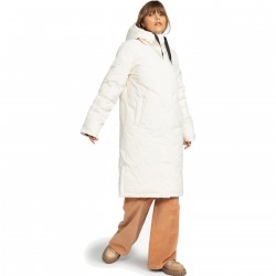 ROXY Ellie Extra Long Insulated - Μακρύ αδιάβροχο γυναικείο μπουφάν -  Buttercream