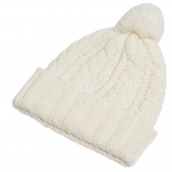 Oakley Harper Pom Beanie - Γυναικείος Σκούφος - Arctic white