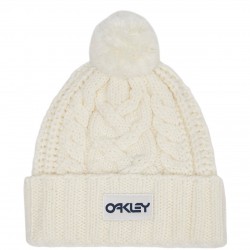 Oakley Harper Pom Beanie - Γυναικείος Σκούφος - Arctic white