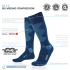 P.A.C. SK 8.2 Merino Compression - Kάλτσες  Ski/Snowboard - Navy/Blue