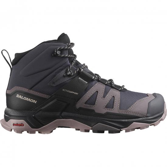 SALOMON X-Ultra 4 Mid Gore-tex - Γυναικεία μποτάκια πεζοπορίας - Nine Iron/Shark/Cloud Gray