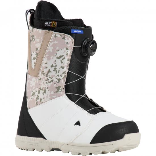 BURTON  Moto Boa® - Black/White/Snowfall Camo - Ανδρικές Μπότες Snowboard 2025