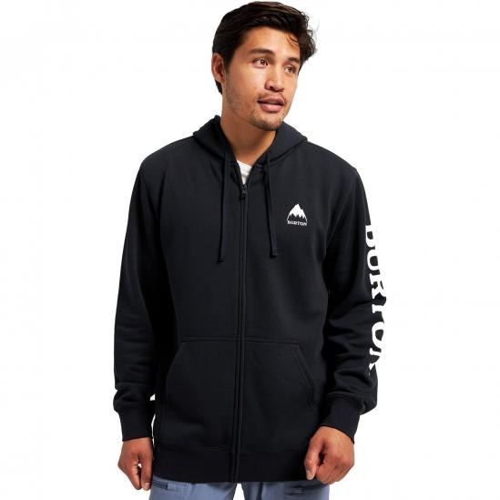 BURTON Elite - Men's Full Zip Hoodie - True Black