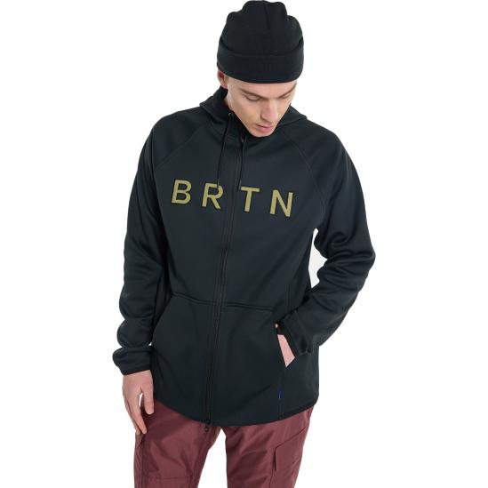 BURTON Crown Weatherproof Full-Zip Fleece - Ανδρικό τεχνικό φούτερ - True Black25