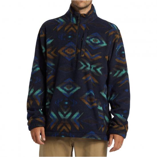 BILLABONG Boundary - Half Zip Mock Neck Fleece for Men - navy