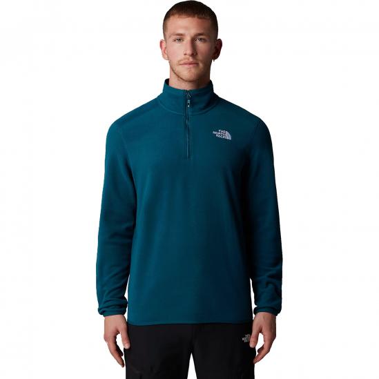 THE NORTH FACE Men's 100 Glacier 1/4 Zip Fleece - Midnight Petrol