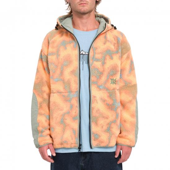 Volcom Iguchi Zip Hoodie - Ανδρική ζακέτα Sherpa φλίς- Tigerlily