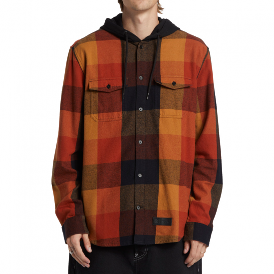 DC Ruckus - Ανδρικό Πουκάμισο Flannel - Black/Ar.Spice/Chipmunk Plaid