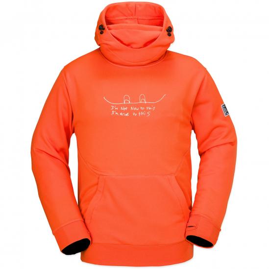 Volcom Hydro Riding Hoodie 2 - Ανδρικό Φούτερ DWR - Flame Red