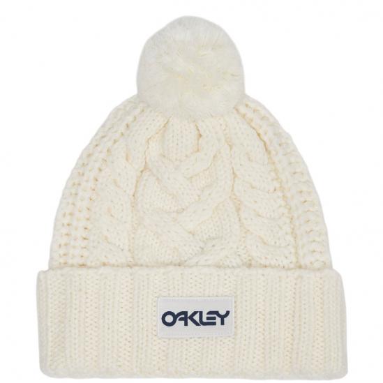 Oakley Harper Pom Beanie - Γυναικείος Σκούφος - Arctic white